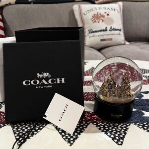Coach Snow Globe with Black and Gold Accents